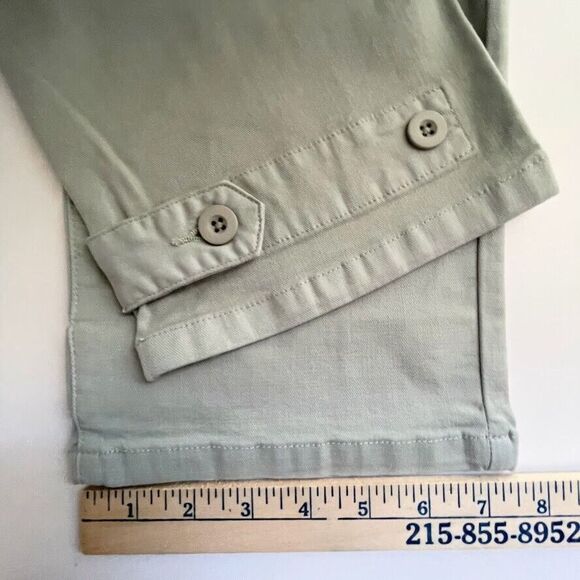 Pistola Womens Jeans Green High Rise Utility Crop Straight Super Stretch Size 31 - Picture 13 of 13